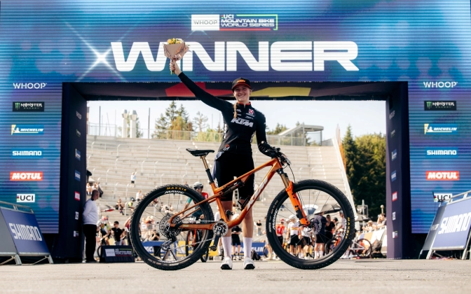 Victoire de Katrin Embacher en XCO U23 women au UCI MTB WORLD SERIES XCO Victoire de Katrin Embacher en XCO U23 women au UCI MTB WORLD SERIES XCO